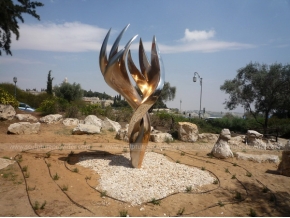 escultura de paisaje de escultura de llama de acero inoxidable