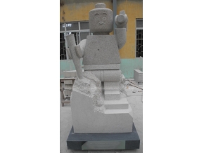 escultura de escultura de lego de granito, escultura de granito de exterior, escultura decorativa de granito