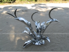 Escultura de flor de alcachofa de acero inoxidable escultura de interior