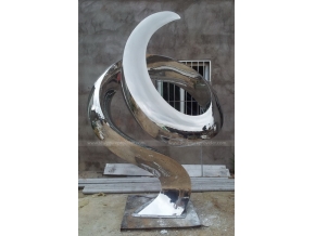 escultura de parque de esculturas en espiral de acero inoxidable